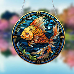 3D Fish Acrylic Stained Window Hanging Sun Catcher Wall Decor