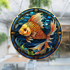 3D Fish Acrylic Stained Window Hanging Sun Catcher Wall Decor