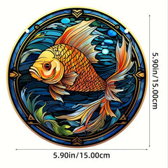 3D Fish Acrylic Stained Window Hanging Sun Catcher Wall Decor