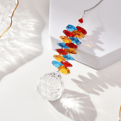 Rainbow Love Heart Ball Suncatcher Set