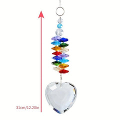 Rainbow Love Heart Ball Suncatcher Set