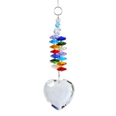 Rainbow Love Heart Ball Suncatcher Set