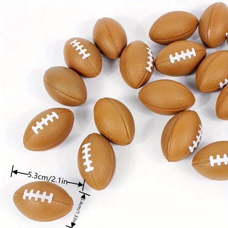 5pcs Brown Rugby Bouncy Balls Sports Party Decor