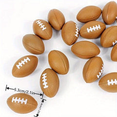 5pcs Brown Rugby Bouncy Balls Sports Party Decor