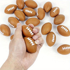 5pcs Brown Rugby Bouncy Balls Sports Party Decor