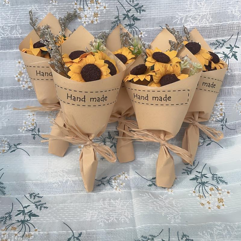 Sunflower Simulation Flower Mini Bouquet Bridesmaid Decor