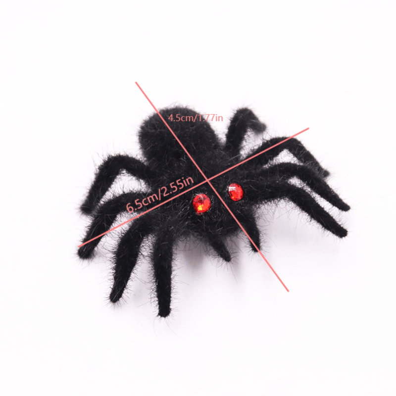 Halloween Spider Simulation Small Spider Toy Plush Flocking Spider