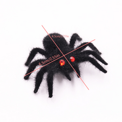 Halloween Spider Simulation Small Spider Toy Plush Flocking Spider