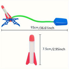 6pcs Foot Stepping Small Rocket Toys Outdoor Ejection Flying Launch Rocket