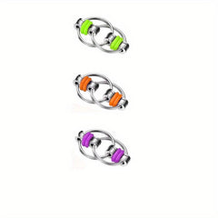 Metal Bicycle Chain Fidget Cube Keychain