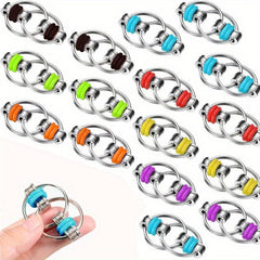 Metal Bicycle Chain Fidget Cube Keychain