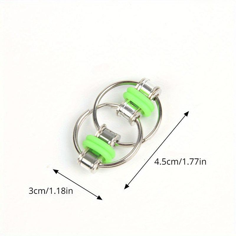 Metal Bicycle Chain Fidget Cube Keychain