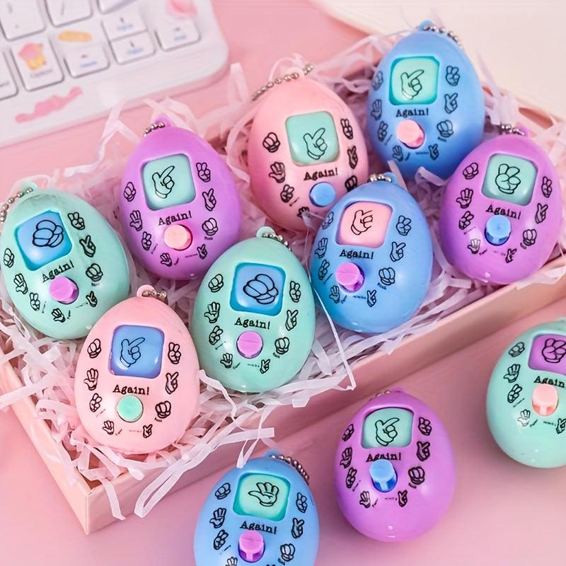 Stone Cloth Face Twist Ball Toy Guessing Egg Key Chain Halloween Gift