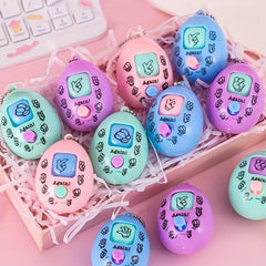 Stone Cloth Face Twist Ball Toy Guessing Egg Key Chain Halloween Gift
