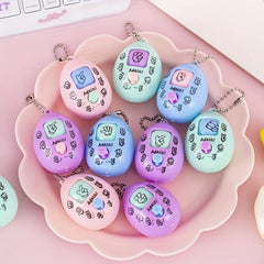 Stone Cloth Face Twist Ball Toy Guessing Egg Key Chain Halloween Gift