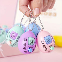 Stone Cloth Face Twist Ball Toy Guessing Egg Key Chain Halloween Gift