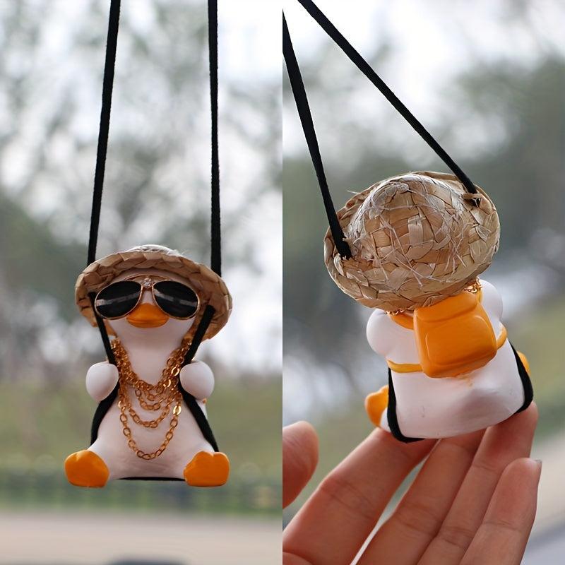 Swing Duck Car Hanging Ornament Rearview Mirror Accessories
