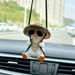 Swing Duck Car Hanging Ornament Rearview Mirror Accessories