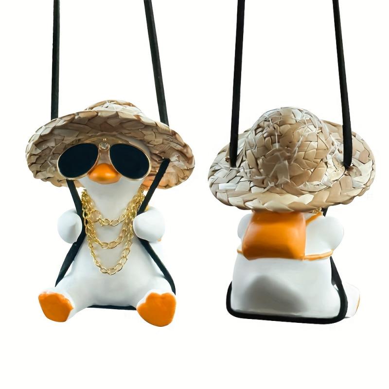 Swing Duck Car Hanging Ornament Rearview Mirror Accessories