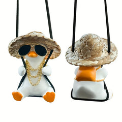 Swing Duck Car Hanging Ornament Rearview Mirror Accessories