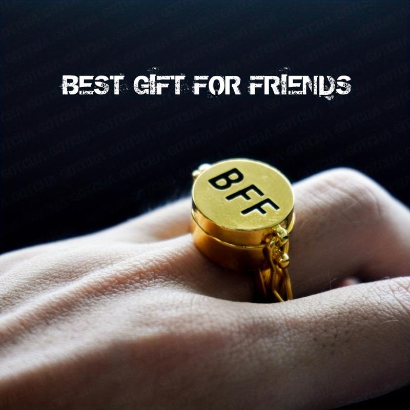 Spinning Cartoon BFF Friendship Ring Forever Adjustable Opening Ring