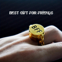 Spinning Cartoon BFF Friendship Ring Forever Adjustable Opening Ring
