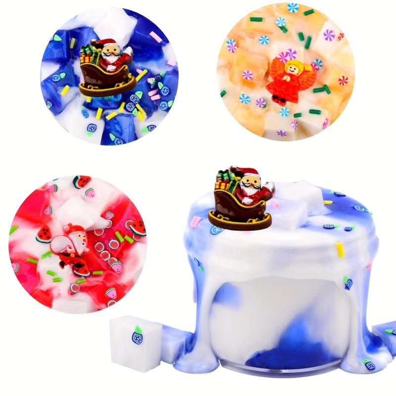 Christmas Theme Cream Slime DIY Slime Soft Non Sticky Stress Relief Toys