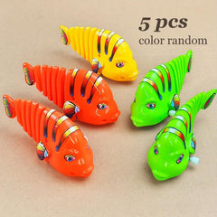 5pcs Wind Up Fish Clockwork Toys for Endless Fun