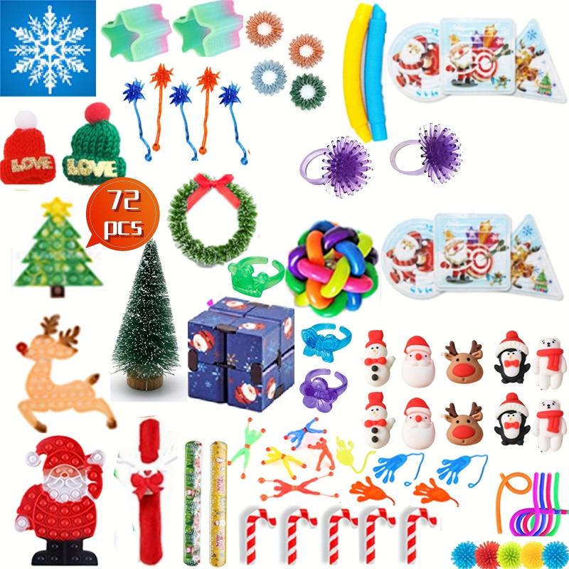 72pcs Sensory Fidget Toy Bag Set - Stress Relief Toys for Kids and Adults