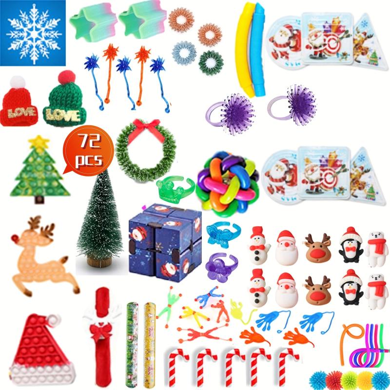 72pcs Sensory Fidget Toy Bag Set - Stress Relief Toys for Kids and Adults