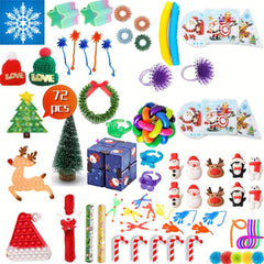72pcs Sensory Fidget Toy Bag Set - Stress Relief Toys for Kids and Adults
