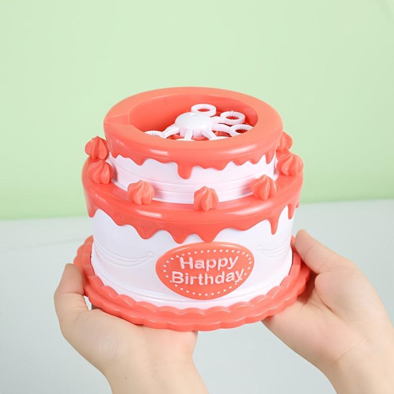 Birthday Toy Cake Bubble Machine with Lights & Music