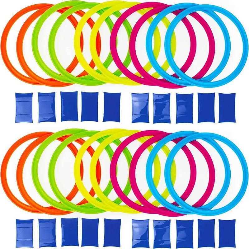 Hopscotch Balance Game Toys 10pcs Rings & Connectors Outdoor Balance Toys