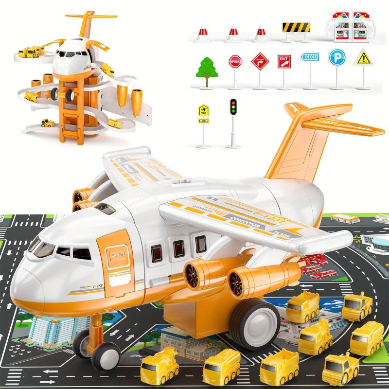 Kids Airplane Car Toy Inertia Aircraft Music Light Passenger Plane Diecasts