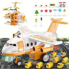 Kids Airplane Car Toy Inertia Aircraft Music Light Passenger Plane Diecasts