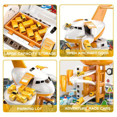 Kids Airplane Car Toy Inertia Aircraft Music Light Passenger Plane Diecasts