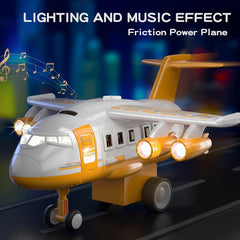 Kids Airplane Car Toy Inertia Aircraft Music Light Passenger Plane Diecasts