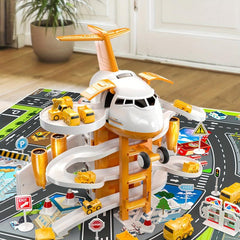 Kids Airplane Car Toy Inertia Aircraft Music Light Passenger Plane Diecasts