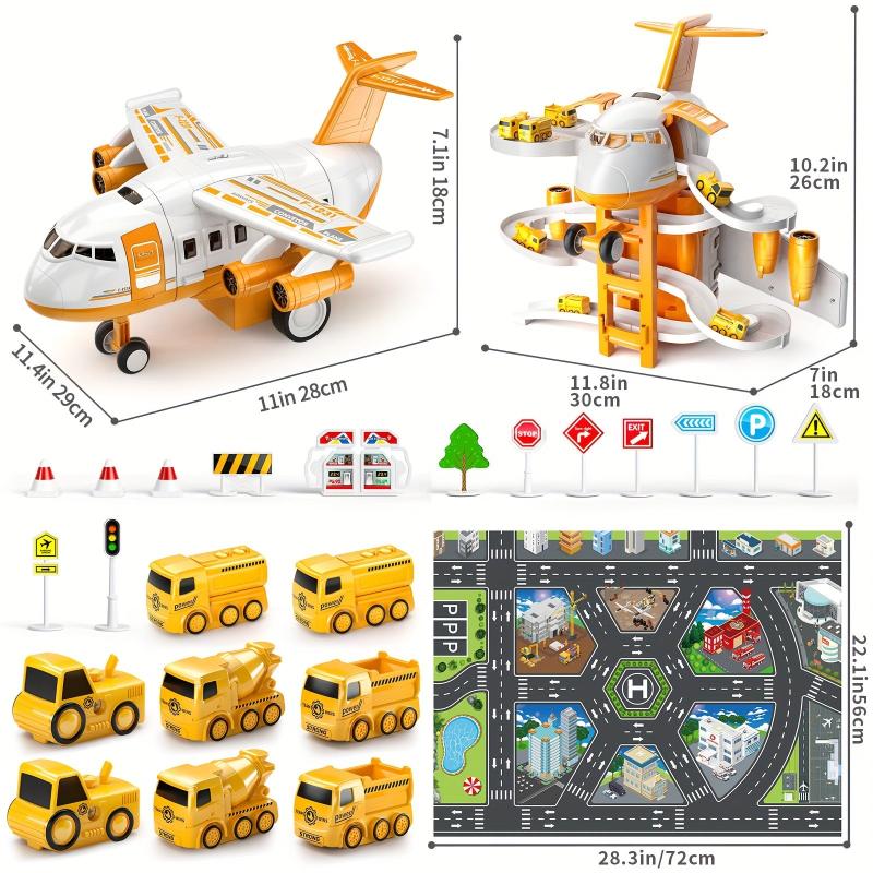 Kids Airplane Car Toy Inertia Aircraft Music Light Passenger Plane Diecasts