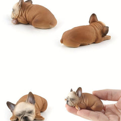 Simulated Bulldog Toy Puppies Multiple Postures