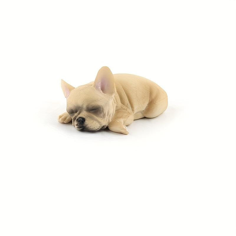 Simulated Bulldog Toy Puppies Multiple Postures