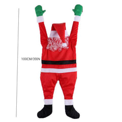 Winter Velvet Santa Claus Climbing Holiday Decoration