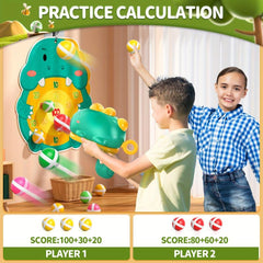 Dinosaur Dart Board Toy for Kids 3-5 w/ 12 Sticky Balls