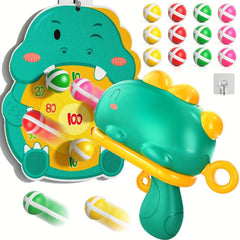 Dinosaur Dart Board Toy for Kids 3-5 w/ 12 Sticky Balls