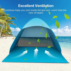 Pop Up Beach Tent UPF 50 UV Protection Lightweight Portable