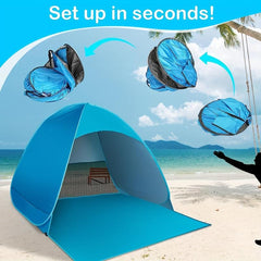 Pop Up Beach Tent UPF 50 UV Protection Lightweight Portable