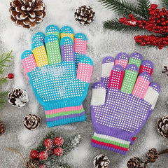 Anti Skid Magic Gloves Stretchy Winter Warm Knitted Gloves