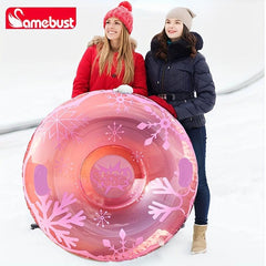 Inflatable Skiing Ring Pink Sequins 91