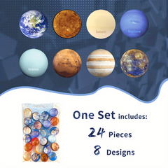 24PCS Solar System Bouncy Balls for Kids Party Favors