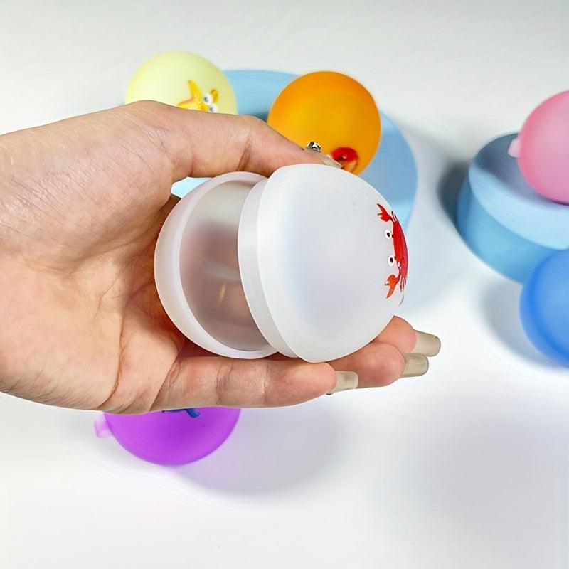 3Pcs Random Marine Cartoon Water Ball Reusable Water Battle Decompression Toy